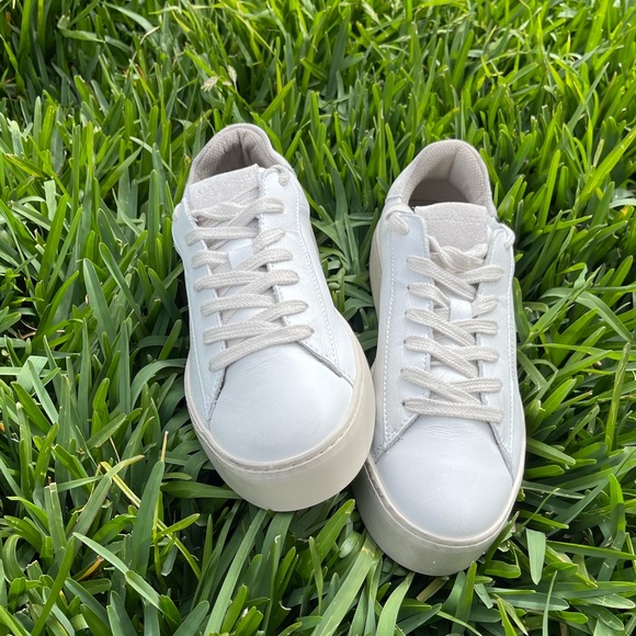 ALLSAINTS 'KLIP' LEATHER SNEAKERS women size 39 US 9 gently used - Picture 9 of 16